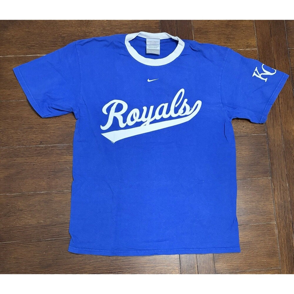 Vintage 2008 Nike Kansas City Royals Men’s Size M Blue Center Swoosh T Shirt